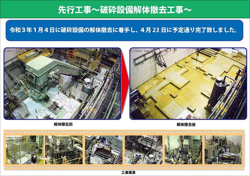 破砕設備解体撤去