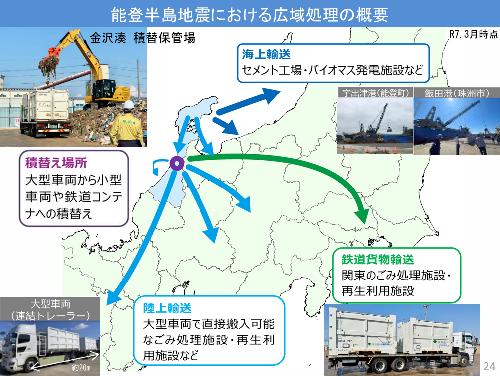 能登半島地震では広域処理も支援